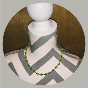 BOGO Shell necklace & dangle earrings green copper